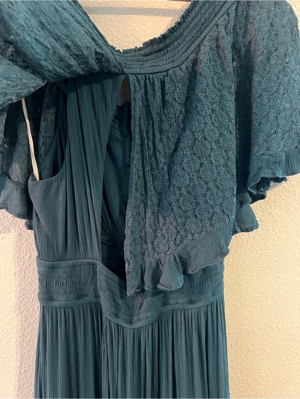 Free People Forest Green Tiered Maxi Dress - Picture 15 of 16